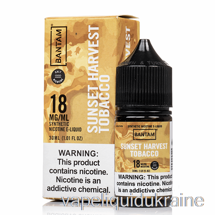 Vape Ukraine Sunset Harvest Tobacco - Bantam SALTS - 30mL 18mg